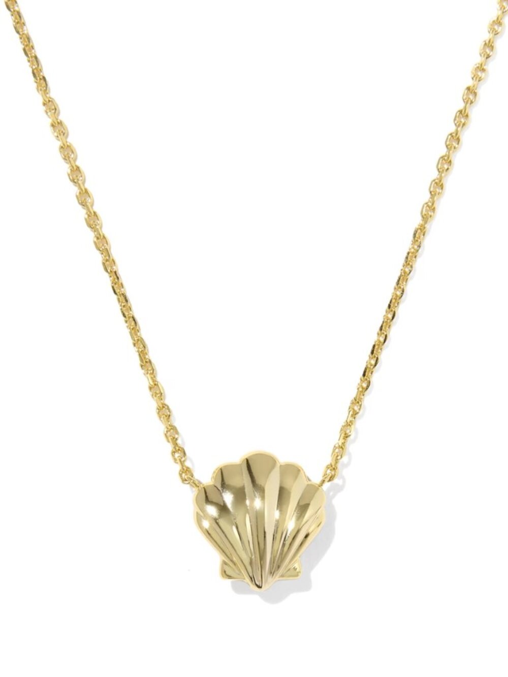 Kendra Scott x Brynne Shell Gold Short Pendant Necklace - Picture 2 of 3